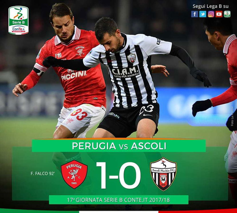 Serie B: Perugia-Ascoli 1-0, decide Falco all’ultimo respiro preview