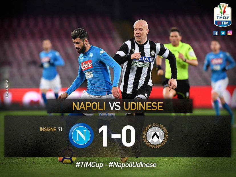 Coppa Italia: Insigne porta il Napoli ai quarti, 1-0 all’Udinese preview