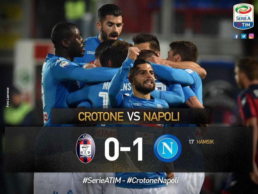 Serie A: Napoli campione d’inverno, contro il Crotone basta Hamsik preview