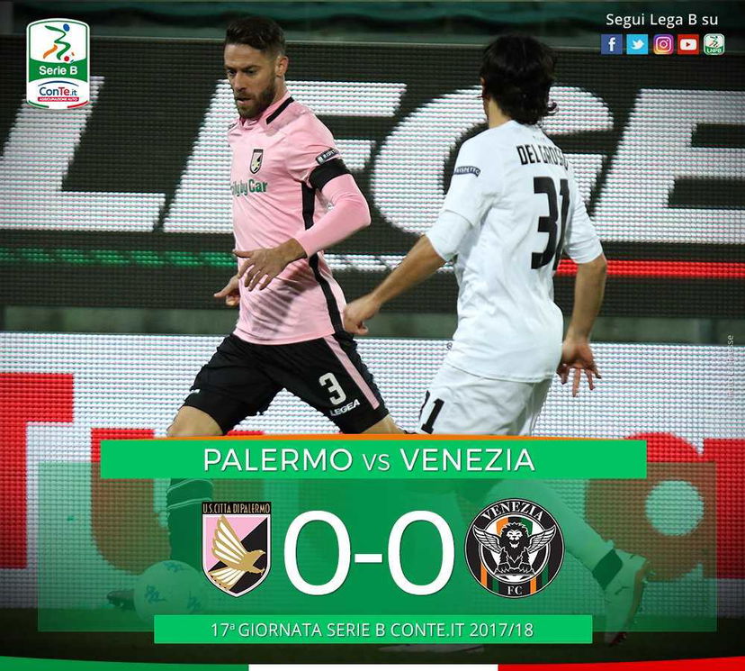 Serie B: Palermo-Venezia 0-0, rosanero in vetta con Bari e Parma preview