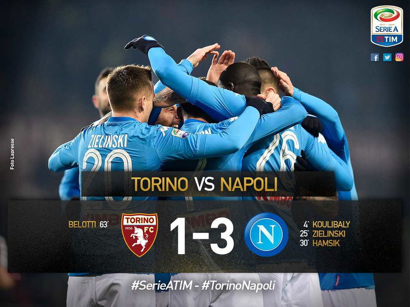 Torna il vero Napoli, 3-1 al Toro e vetta conquistata preview