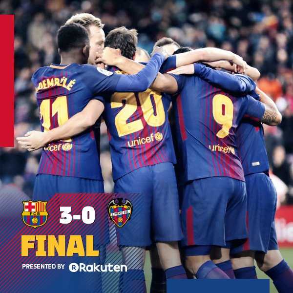 Anno nuovo, solito Barça: 3-0 al Levante. Si rivede Dembélé preview