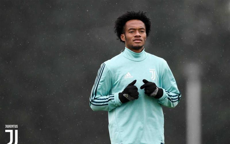 Cuadrado training Juventus Twitter