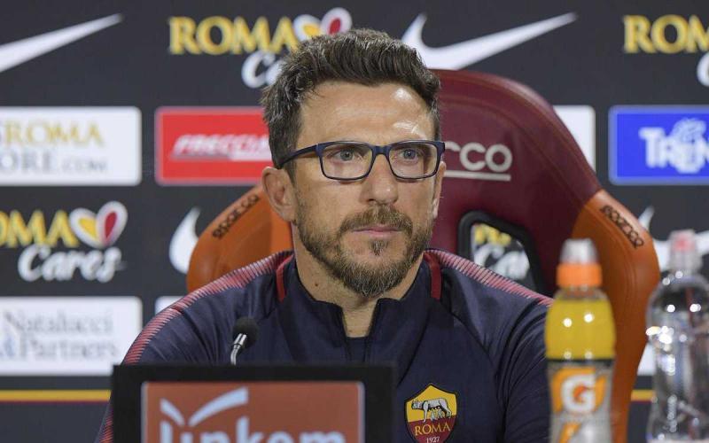 Di Francesco conferenza pre Inter Foto Roma Twitter