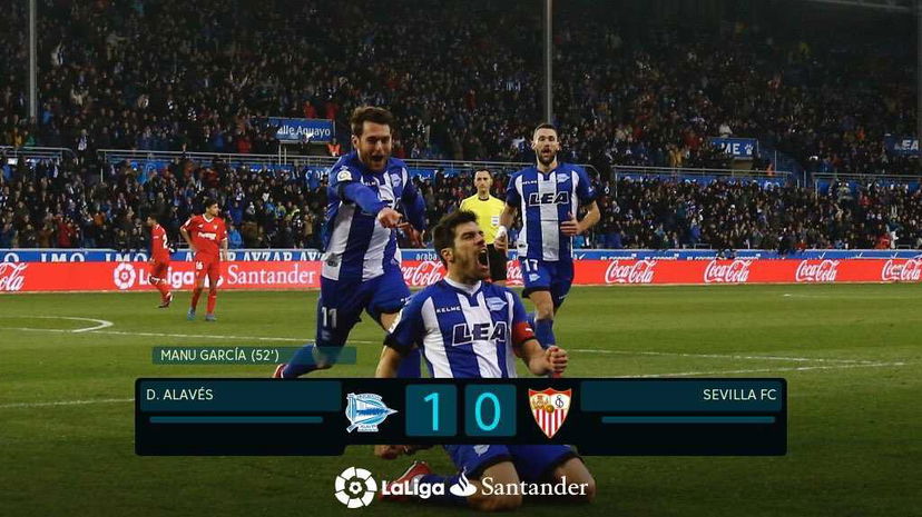 Liga: Montella ancora ko, l’Alaves supera il Siviglia 1-0 preview