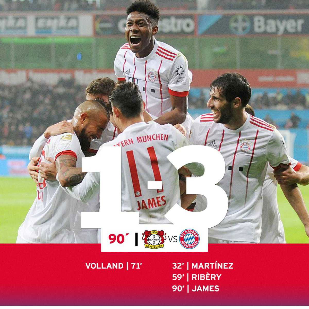 Ricomincia la Bundesliga e il Bayern riparte con una vittoria: 3-1 a Leverkusen article-post
