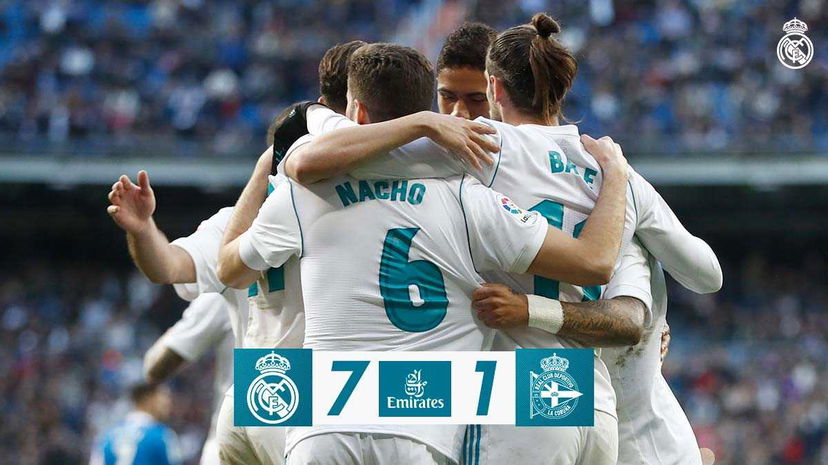 Liga: il Real Madrid torna a vincere, La Coruña travolto 7-1 con tre doppiette preview