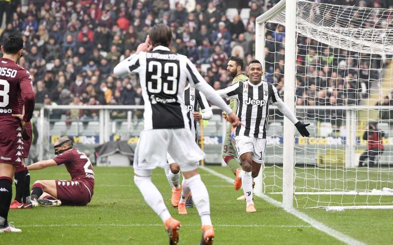 Alex Sandro gol vs Torino esultanza Foto Juventus Twitter