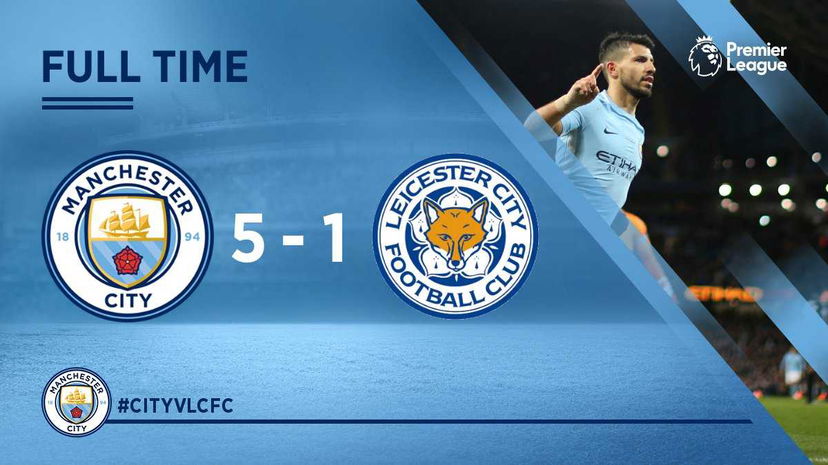 Il solito City tritatutto: manita al Leicester del rientrante Mahrez, poker del Kun preview