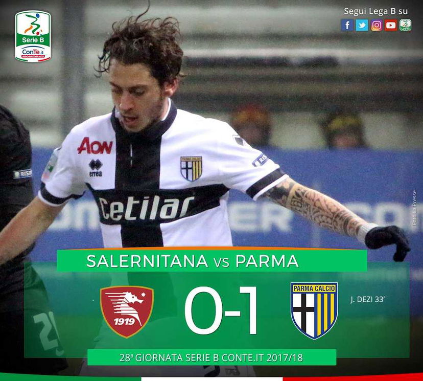 Serie B: il Parma espugna Salerno, decide Dezi preview