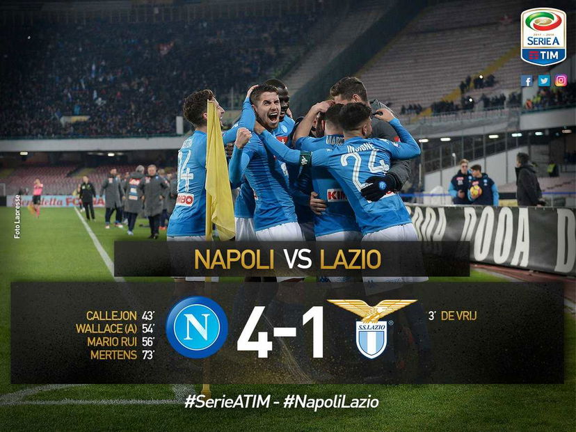 Show al San Paolo: un grande Napoli ribalta la Lazio, finisce 4-1! E quante analogie con l’andata preview