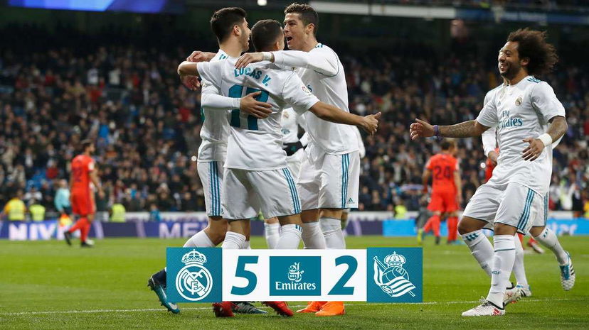 Liga: il Madrid apre la manita, 5-2 alla Real Sociedad con triplo Ronaldo preview