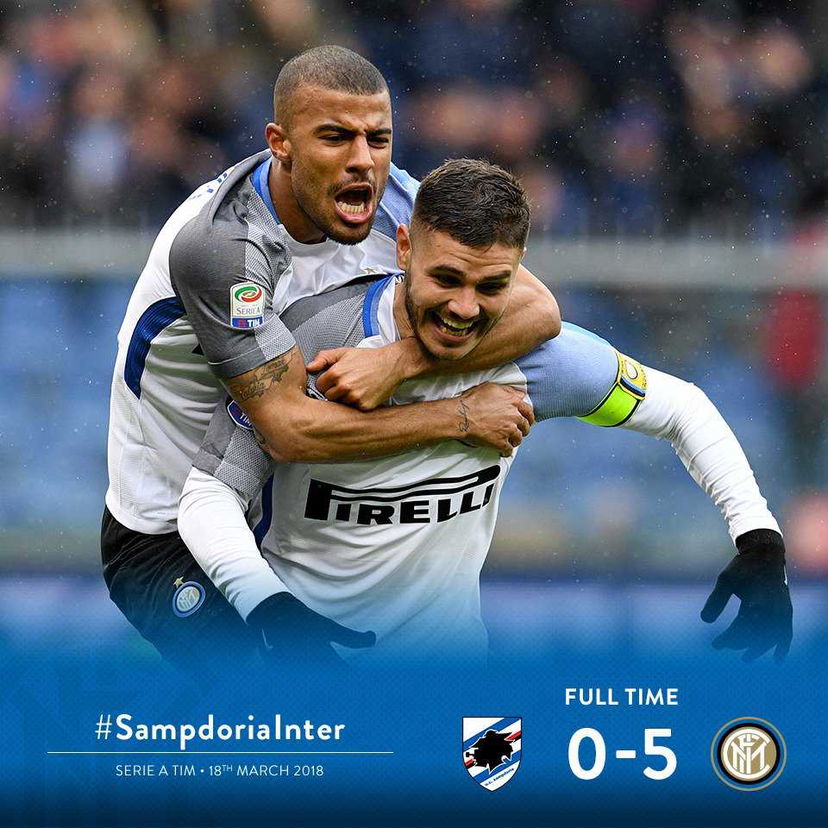 Icardi da sogno, il poker è servito: l’Inter stende la Samp 5-0 preview