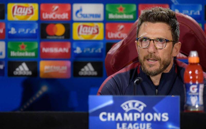 Di Francesco conferenza Champions League Roma Twitter