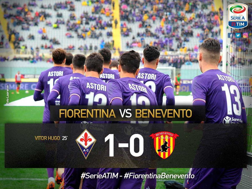 Serie A: la Fiorentina riparte con una vittoria, nel nome di Davide Astori. Vitor Hugo stende il Benevento preview