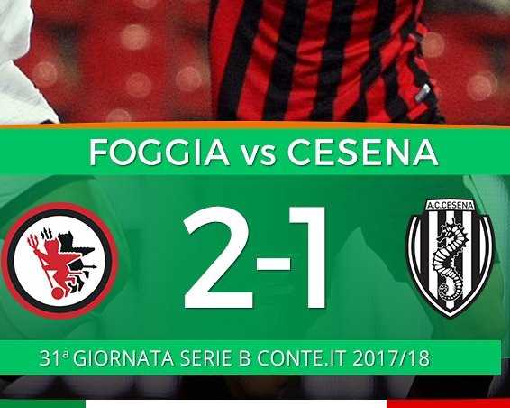 Serie B: il Foggia ribalta il Cesena, Mazzeo fa esplodere lo Zaccheria al 95′ preview