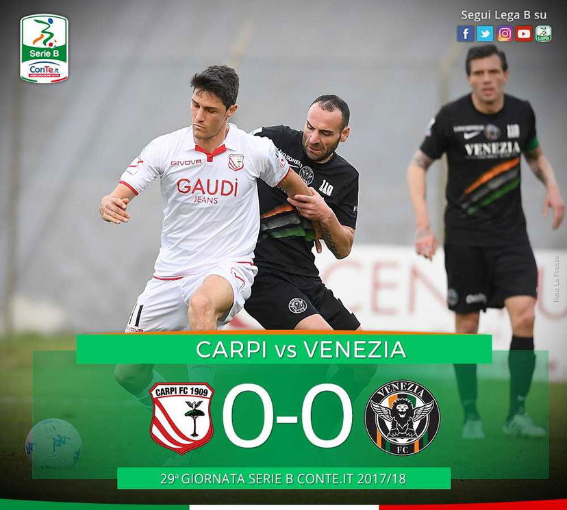Serie B: Carpi-Venezia termina a reti inviolate preview