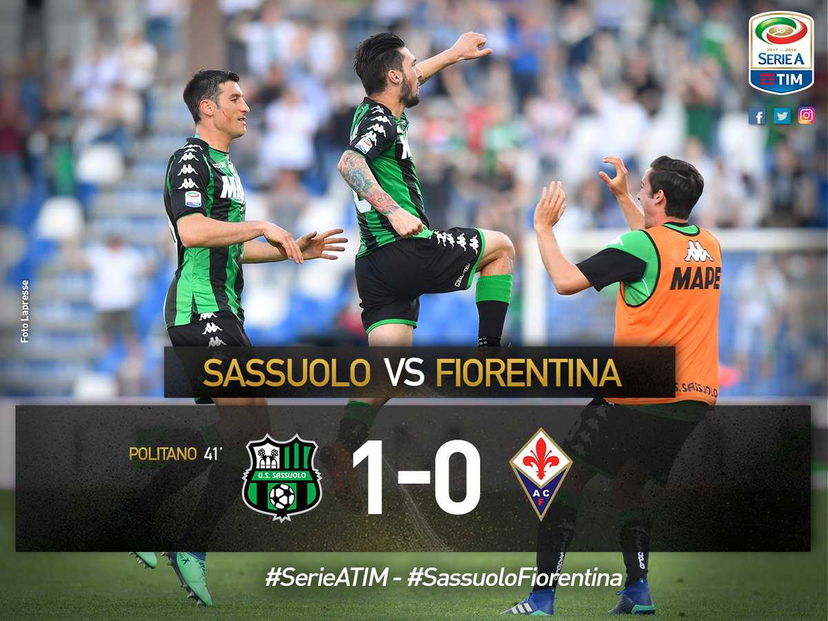 Serie A: Politano-gol, il Sassuolo piega 1-0 la Fiorentina preview