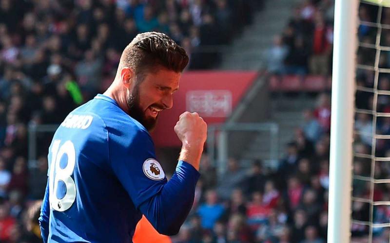 Giroud esultanza Chelsea Twitter