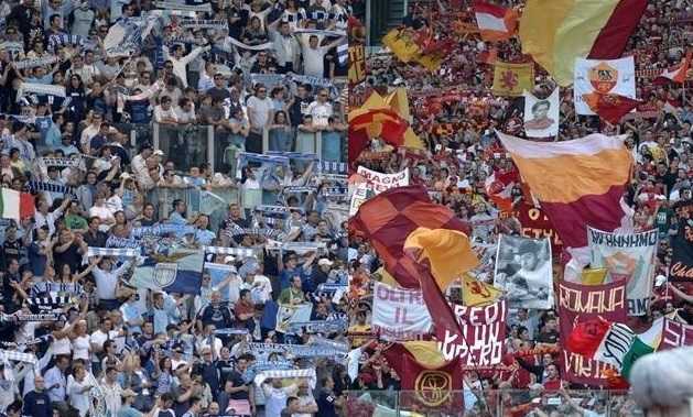 Lazio-Roma, tensione prima del derby: lancio di fumogeni e petardi