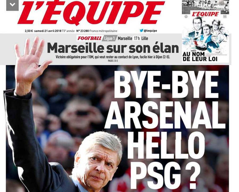 L’Arsenal e il toto-allenatore, mentre L’Equipe accosta Wenger al Psg preview