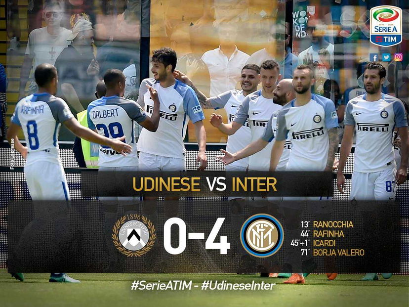 L’Inter passeggia a Udine: 4-0. Prima gioia in nerazzurro per Rafinha preview