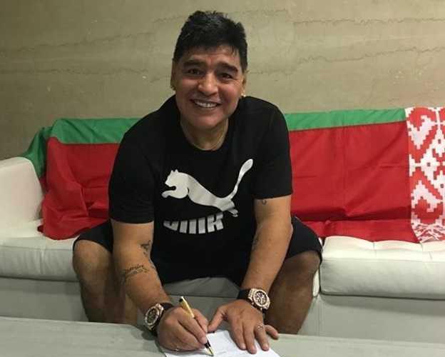 Maradona in Bielorussia Dinamo Brest Foto Instagram Maradona
