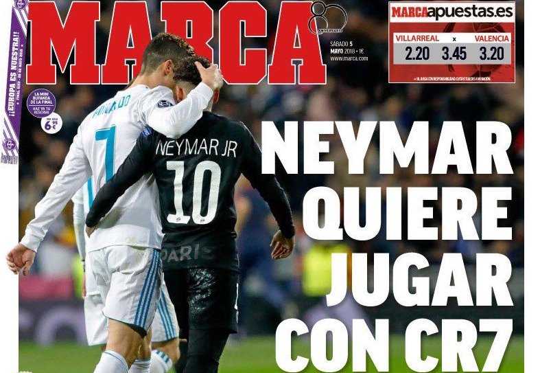 Marca rilancia la pista: Neymar vuole giocare con Cristiano Ronaldo preview