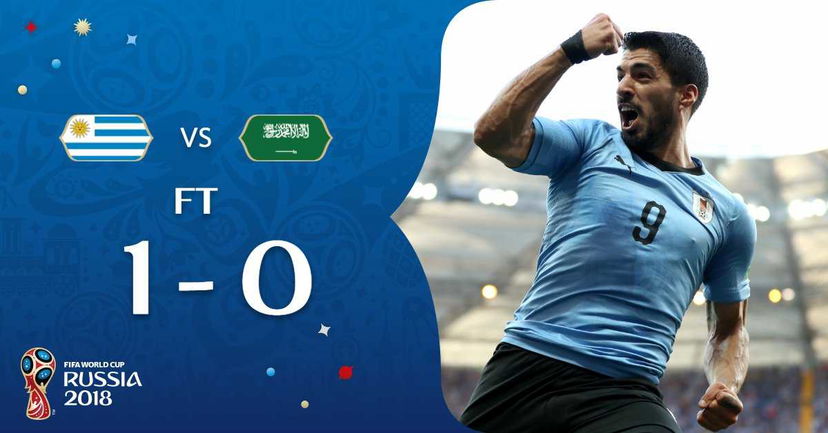 Mondiali: all’Uruguay basta Suarez per battere l’Arabia Saudita. Sudamericani agli ottavi preview