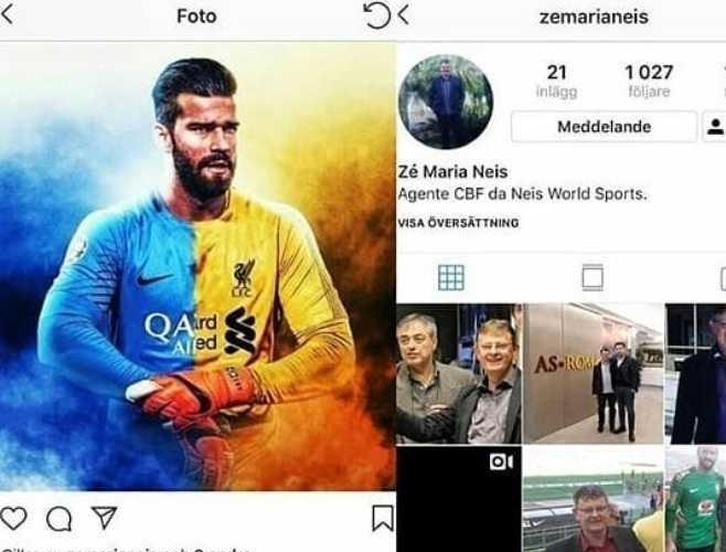 Alisson maglia Liverpool like agente Ze Maria Neis
