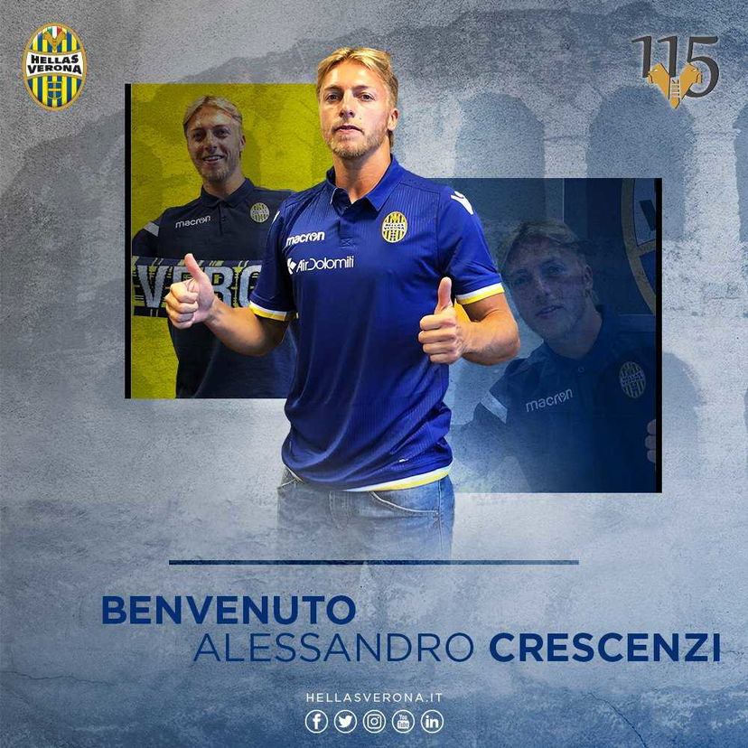 Ora è anche ufficiale: Crescenzi al Verona preview
