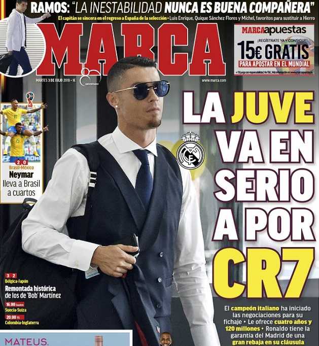 Marca svela: “Cristiano Ronaldo, la Juve fa sul serio” preview