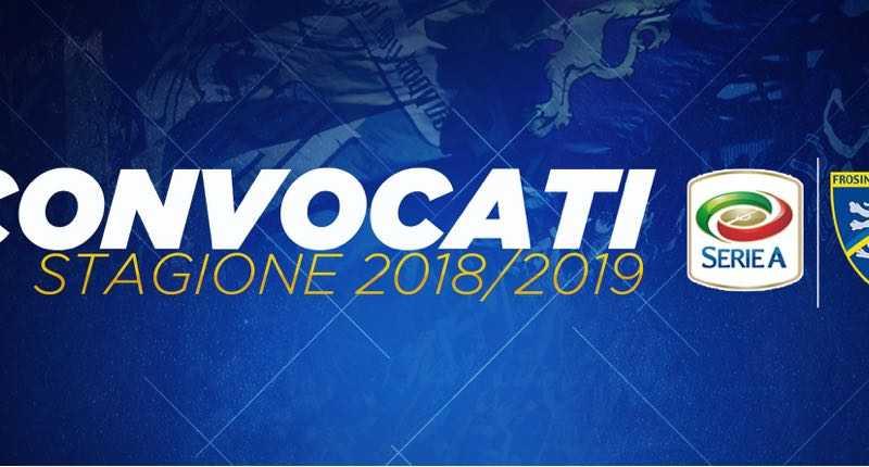 Frosinone convocati ritiro 18-19