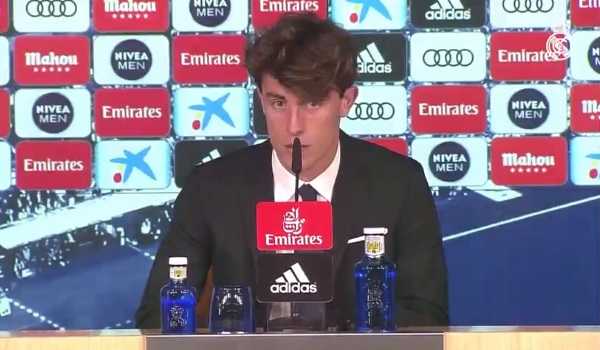 Odriozola presentazione Real Madrid Twitter