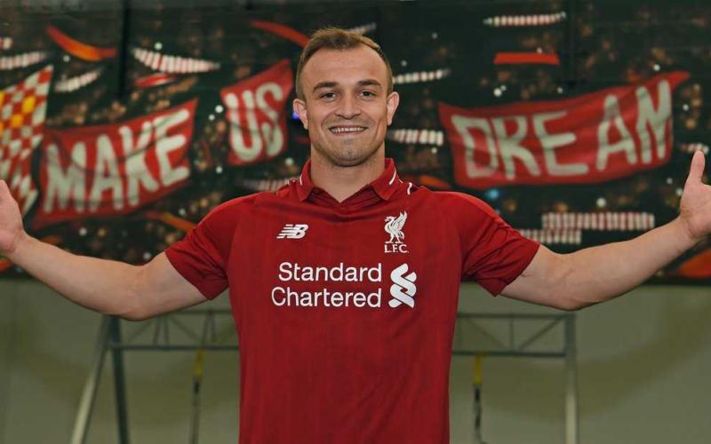 Shaqiri annuncio Liverpool Twitter
