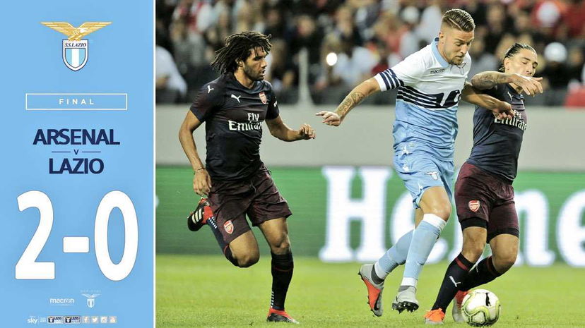 La Lazio cade contro l’Arsenal, 2-0 firmato Nelson e Aubameyang preview