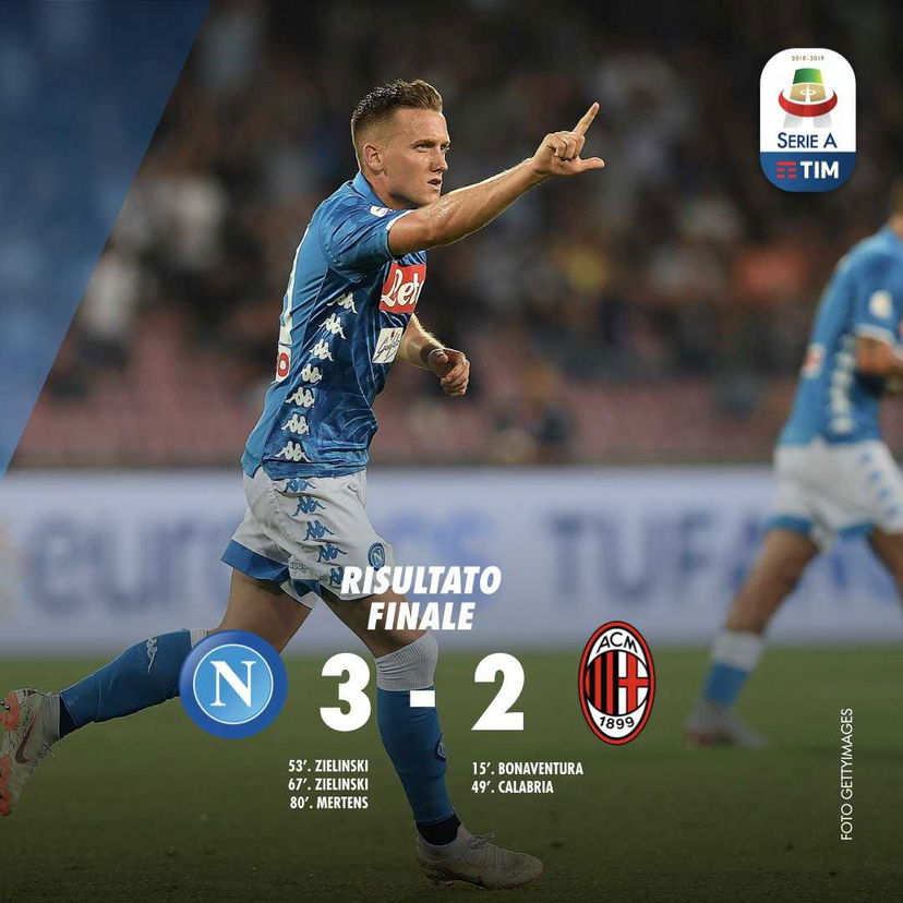 Sondaggio: Napoli-Milan, il 42% aveva previsto la vittoria dei partenopei preview