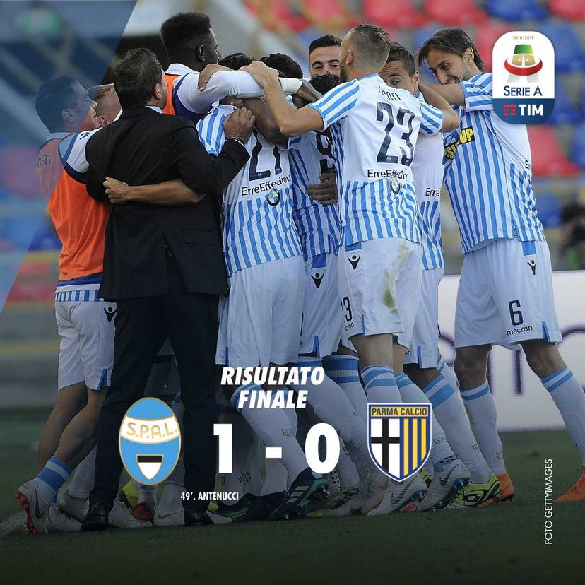 Serie A: Antenucci-gol, la Spal fa suo il derby emiliano contro il Parma preview
