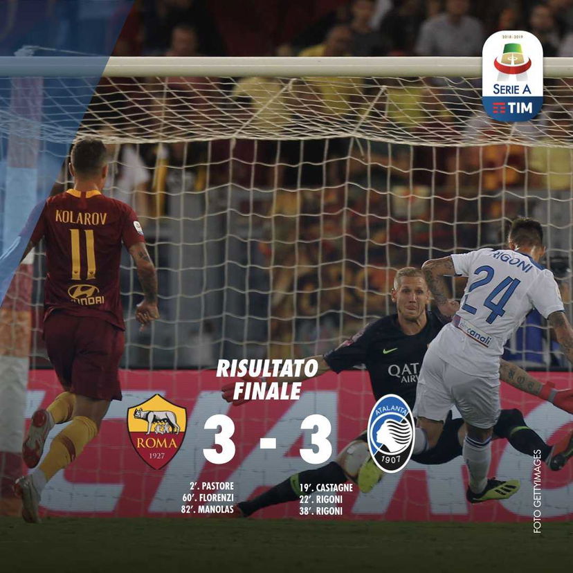 Luna Park Roma all’Olimpico: contro l’Atalanta è 3-3 preview