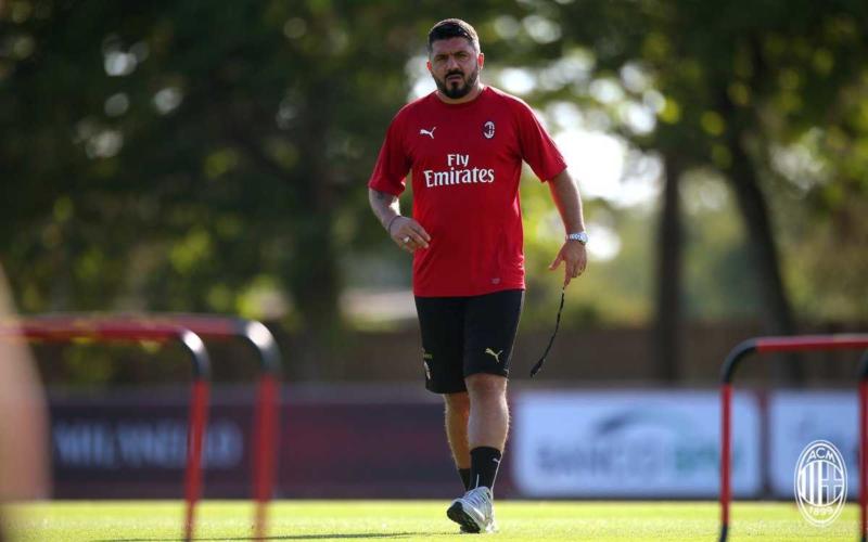 Gattuso training 18-19 Milan Twitter
