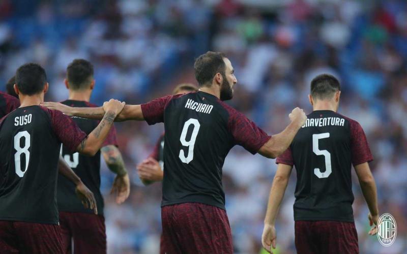 Higuain esultanza vs Real Madrid Milan Twitter