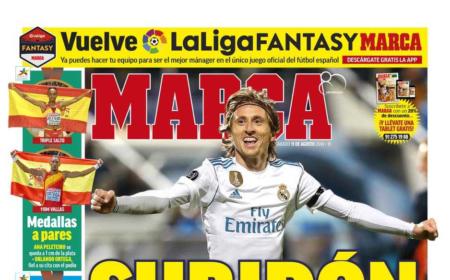 Marca prima pagina Modric 11 agosto 2018