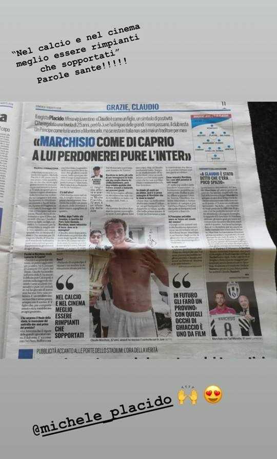 Placido su Marchisio: “Meglio essere rimpianti che sopportati”. E la moglie di Claudio: “Parole sante!” preview