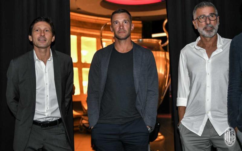 Shevchenko, Leonardo e Tassotti Milan Twitter