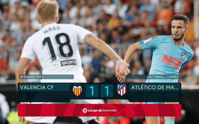 Valencia Atletico 1-1 Liga Twitter