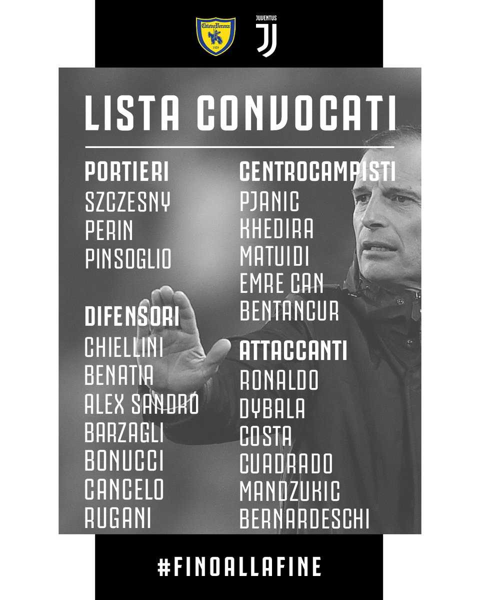 Juve: ecco i convocati di Allegri per il Chievo article-post