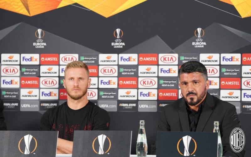 Abate e Gattuso conferenza Milan Twitter
