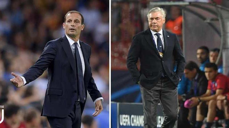 Allegri + Ancelotti - sito Juve + sito Napoli