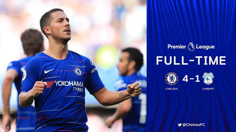 Sarri, magnifica cinquina: il Chelsea batte 4-1 il Cardiff e raggiunge Klopp preview