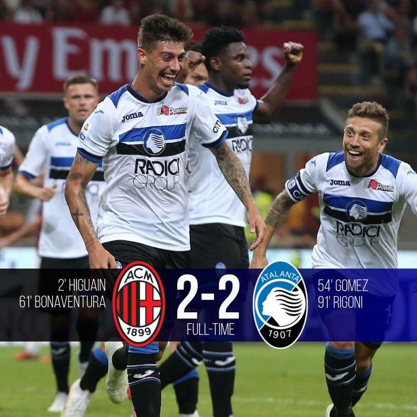 Rigoni gela San Siro all’ultimo respiro: Milan-Atalanta è 2-2 preview